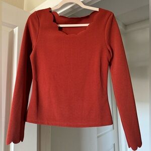 SHEIN blouse in rust - NWOT